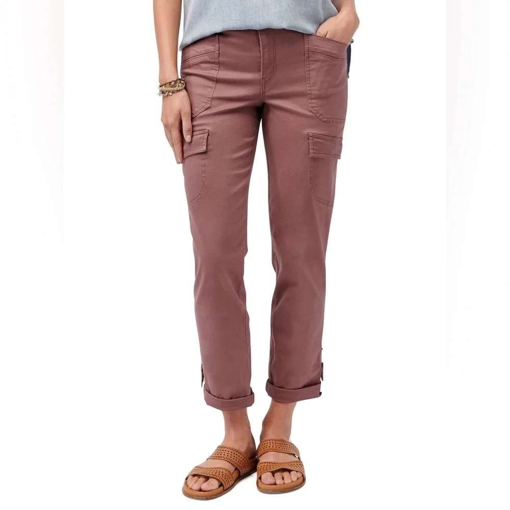 Democracy Ab Solution High Rise Cargo Pant Size 2P Ankle Crop Utility NWT